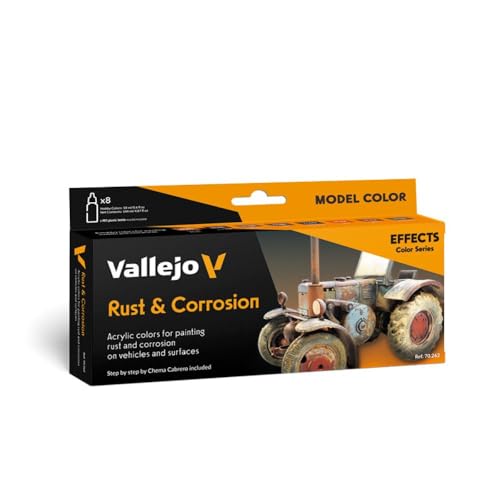 Vallejo - Model Color Effects Rust & Corrosion Set | Modeling Acrylic Paints | 8 Bottles x 18 ml (0.60 fl.oz.) - style: Rust & Corrossion