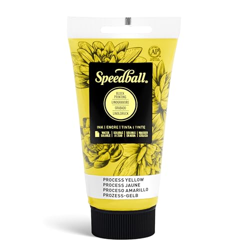 Speedball Water-Soluble Block Printing Ink, 2.5-Ounce Tube, Process Yellow - color: Process Yellow, size: 2.5 fl oz