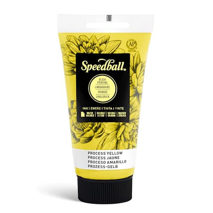 Speedball Water-Soluble Block Printing Ink, 2.5-Ounce Tube, Process Yellow - color: Process Yellow, size: 2.5 fl oz
