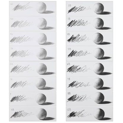 Cezanne Graphite Drawing Pencils Set - 6B, Set of 12 Break-Resistant Graphite Lead, Easy-to-Sharpen Sketch Pencils, Master Artist Quality Graphite Pencils for Technical and Artistic Drawing - color: 6B, size: Set of 12