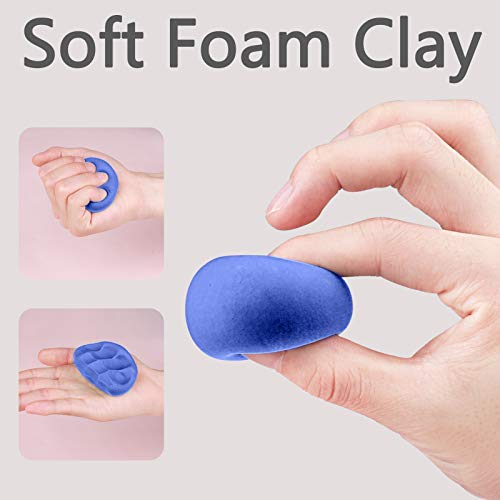 Cutedeer Blue Air Dry Clay, 1.1lb Foam Modeling Clay, Soft Squishy Molding for Kids Adults, Arts & Crafts Project Slime Supplies(1.1lb - 1 Pack, Blue) - color: Blue, size: 1.1lb - 1 PACK