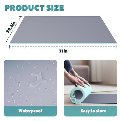 Portable Marley Dance Floor Mat with Carry Bag, 5mm Thick Non-Slip PVC for Ballet, Jazz & All Styles | 3.3x5.9ft Reusable Mat for Home Studios, Events & Professional Use