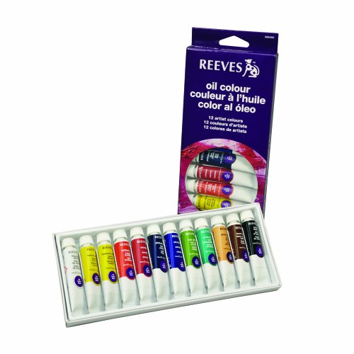 Reeves 12-Pack Oil Color Tube Set, 10ml - size: 12 Tubes, style: Oil Colour