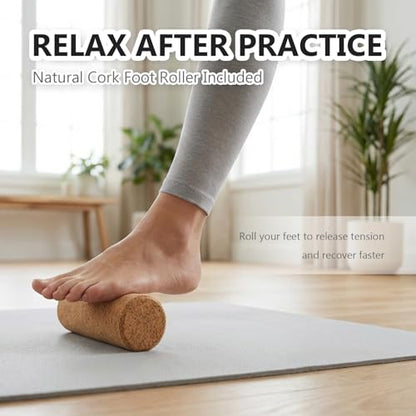 Sadhu Board Set, Wooden Board with 10mm Nail Spacing & Galvanized Nails, Acupuncture Foot Massage Tool for Standing, Yoga, Mindfulness & Meditation, Gift Box, Storage Bag & Cork Roller