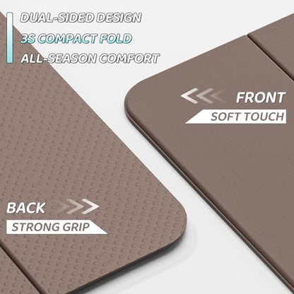 ILILI Foldable Yoga Mat 71 * 24 * 0.3 Inch - color: Brown