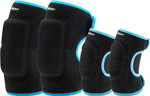 Elbow Pads and Knee Pads for Kids,Protective Pad Sets with Thickened Pad - color: Blue, size: Medium