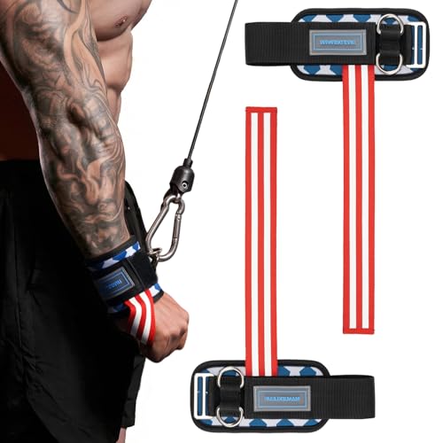 M MANUEKLEAR Wrist Straps for Weightlifting, Gym Lifting Straps with D Rings for Cable Machine,Weight Lifting Wrist Wraps for Men Women - color: Blue Star, size: M (6.3-7.5inch)