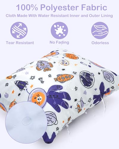 ALVA ALVABABY 2pcs Waterproof Wet Dry Bags,Reusable with Two Zippered Pockets,Baby Cloth Diaper,Travel,Beach,Pool,Daycare,Soiled Baby Items,Yoga Gym Bag,Swimsuits or Wet Clothes 2LW03 - color: Rockets and alien tigers