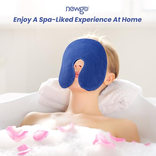 NEWGO Bundle of Sinus Face Mask and Cooling Eye Mask for Puffy Eyes