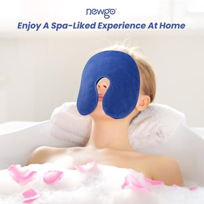 NEWGO Bundle of Sinus Face Mask and Cooling Eye Mask for Puffy Eyes