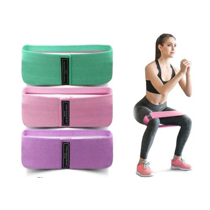 3 Levels Fabric Exercise Bands for Legs and Butt