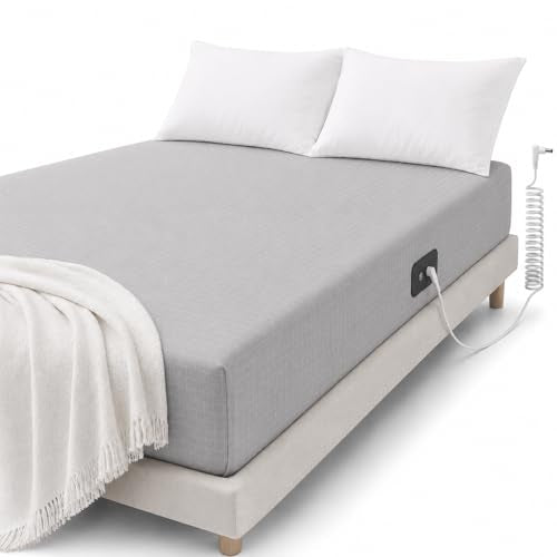 Amysmart 2.0 Grounding Sheet Kit - 10% High-Density Silver Fiber & 90% Organic Cotton - 15" Deep Pocket Fitted Sheet - Bio-Electrical Balance Bedding with Tester Pen (Gray, King) - color: Gray, size: King