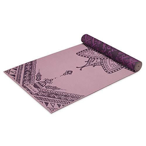 Gaiam Yoga Mat - Premium 6mm Print Reversible Extra Thick Non Slip Exercise & Fitness Mat for All Types of Yoga, Pilates & Floor Workouts (68" x 24" x 6mm Thick) - color: Inner Peace Lotus