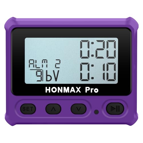 8100 Professional Interval Timer and Stopwatch, Backlight, USB-C Charged, Clock (Purple) - color: Purple
