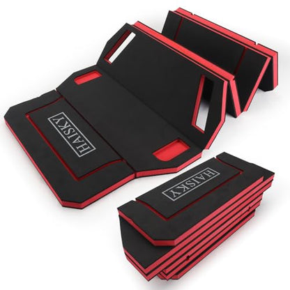 Foldable Mechanic Kneeling Pad,22.44" Wide EVA Foam Mat,1 Pack,Red - color: Red & Black