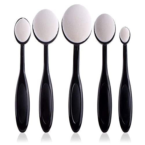 UNIMEIX 5 Pack Blending Brush for Card Making Crafting Ink Blender Brushes Set Tool Paper Background Brush Drawing Scrapbooking & Stamping Supplies (Black) - color: White, size: 5 Pack Brush