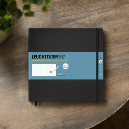 Leuchtturm1917 - Square Hardcover Sketchbook (Black) - 112 Pages of 150g/m² Paper - color: Black, size: Square