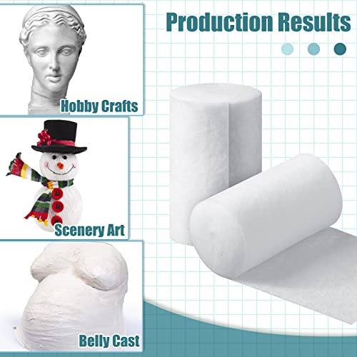 Nuanchu 12 Rolls Medical Cotton Cast Padding Plaster Cloth,6 Inch X 8.8 ft | Individual Wrapped, Undercast Protection Padding, Soft Cloth for Body Casts, Halloween Bandage Art, Mask Craft Supplies - size: 6 Inch X 8.8 ft