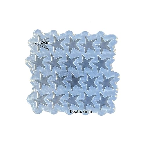 Mini Starfish Earring Molds Small Resin Mold Clear Silicone Mold for DIY Earrings, Ear Studs, Pendant, Jewelry Making Crafts, UV Resin Epoxy Crafting Earrings Mold - color: Mini Starfish
