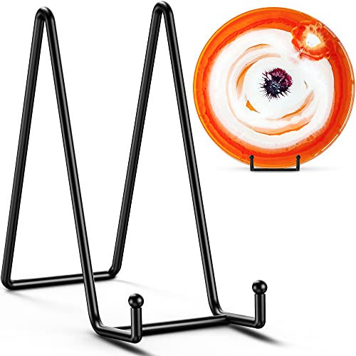TR-LIFE Plate Stands for Display - 3 Pack 10 Inch Large Picture Stand | Metal Plate Holders for Displaying Decorative Plates, Platters, Books, Plaques, Picture Frames - Tabletop Easel