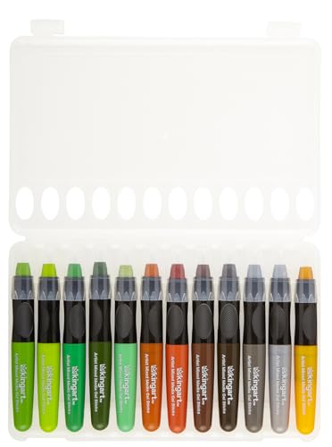 KINGART GS010-1 Mixed Media Gel Stick Crayon, Deep Navy | 1-Piece Artist Crayon: Brush on water for watercolor effects; odorless and non-toxic - color: Deep Navy