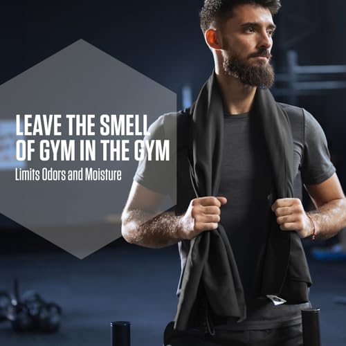 VENTURE 4TH Quick Dry Microfiber Towel for Camping & Gym - Black Medium - color: Black, size: 40.00" x 21.00"