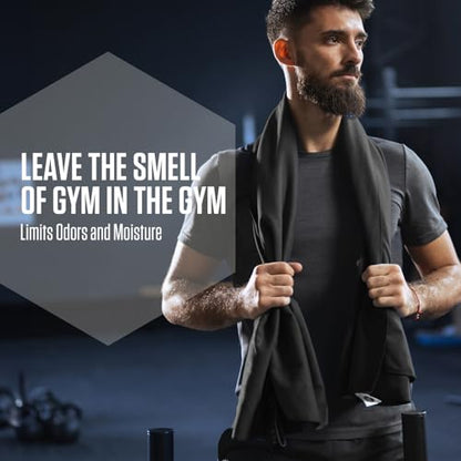 VENTURE 4TH Quick Dry Microfiber Towel for Camping & Gym - Black Medium - color: Black, size: 40.00" x 21.00"