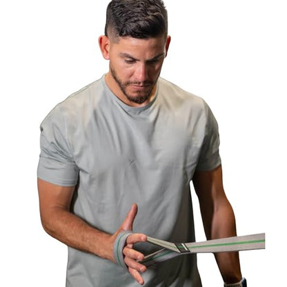 Fabric Resistance Bands with Looped Handles for Pull Up Assistance, Stretching, Mobility & Rehab | Long Non-Slip Workout Bands for Strength Training, Recovery & Home Gym Exercise - color: Gray - Light