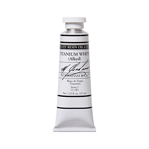M. Graham Artist Oil Paint Titanium White Rapid Dry 1.25oz/37ml Tube - color: Titanium White Rapid Dry, size: 1.25 Fl Oz (Pack of 1)