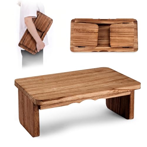 Folding Yoga Meditation Bench - Yoga Kneeling Bench for Adult, Wooden Zen Meditation Stool Kneeling Bench for Yoga Practice (Dark Brown) - color: Dark Brown