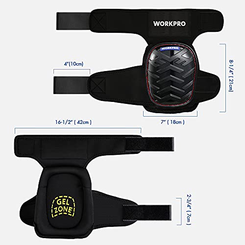 WORKPRO Knee Pads, Heavy Duty Gel Cushion Protector - style: Strap