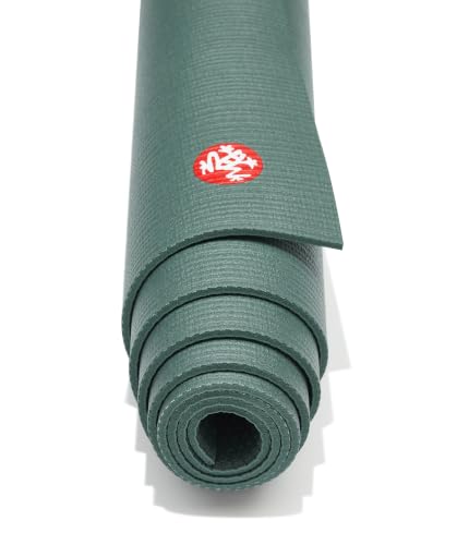 Manduka PROlite Yoga Mat 4.7mm | Lifetime Durability | Hygienic Construction | Teacher Approved - color: Black Sage, size: 71" x 24"