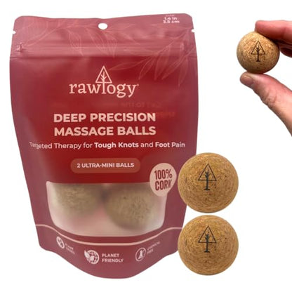 Travel Cork Massage Ball | Lightweight, Sustainable Alternative to Lacrosse Ball for Muscle Pain Relief (1.4 Inch (Pack of 2), Sanded Cork) - size: 1.4 Inch (Pack of 2)