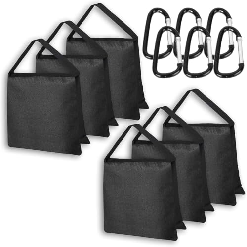 EMART Sand Bags 6 Pack for Weight, Heavy Duty Sandbags for Canopy Legs - color: black, size: 6 Sandbags