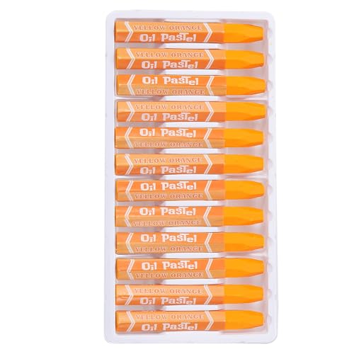 PATIKIL Amber Oil Pastels, 24Pcs Soft Oil Crayons Vibrant and Creamy Pastels Stick Art Supplies for Art Painting Drawing Blending Graffiti for Artists Beginners - color: Amber