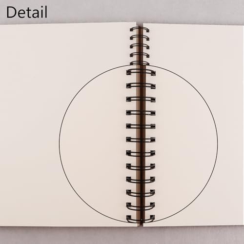 BGJRBY 8.6 inch x11.4 Inch Spiral Sketch Book Large Notebook（Built-in drawing board） Kraft Cover Blank Sketch Pad Wirebound Sketching for Drawing Painting (2 Pack) 200 Pages, 100 Sheets