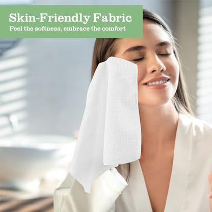 UNIMADE Washcloths 20 Pack Face Towels (12" x 12"), Highly Soft Wash Cloths | Hand Towels, Fast Drying Multi-Purpose Microfiber Cleansing Cloths for Bathroom, Hotel, Spa, and Salon White - color: White, size: 20Pack