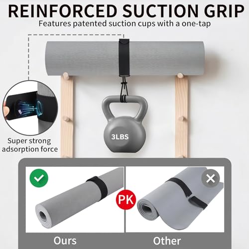 Yoga Mat Carrier Strap, Adjustable Thick Straps Sling for Carrying Large Mats, Stretching Band - color: 2pcs Slap Band Black
