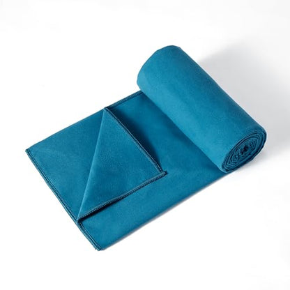 Amazon Basics Yoga Mat Towel, Hot Yoga, Soft, Sweat Absorbant - color: Aqua