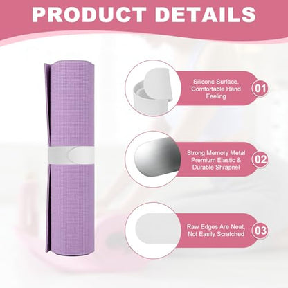 Yoga Mat Strap Slap Band, One Snap Yoga Mat Slap Band for Keep Mats Tightly Rolled Exercise Mat Sling Holder - color: White