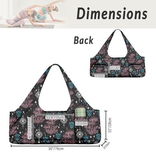Yoga Mat Bag for Women Men Large Yoga Bag Travel - color: Mushroom