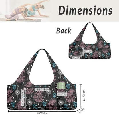 Yoga Mat Bag for Women Men Large Yoga Bag Travel - color: Mushroom