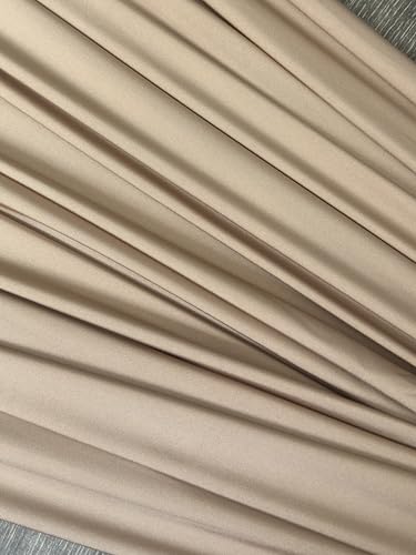 Premium Lulu Yoga Spandex Fabric - Ultra-Soft & Stretchy 4-Way Stretch Fabric by The Yard - Perfect for Activewear and Swimsuit Fabric, and More -1 Yard - 58 Inch Width (Champagne) - color: Champagne