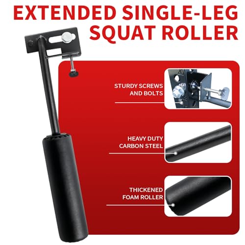 AHTAPFON Nordic Leg Roller for Rack Mounted,Bulgarian Split Squat Accessories,Nordic Hamstring Curl Attachment,Home Gym Equipment for uprights ranging from 2" to 4" wide - size: 1″-26mm Hole