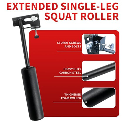 AHTAPFON Nordic Leg Roller for Rack Mounted,Bulgarian Split Squat Accessories,Nordic Hamstring Curl Attachment,Home Gym Equipment for uprights ranging from 2" to 4" wide - size: 1″-26mm Hole