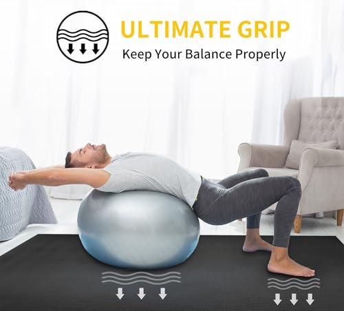 CAMBIVO Extra Long Wide Yoga Mat, Thick PVC Workout Mat - size: 72" x 48" x 8mm