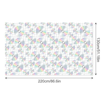1Pc CD Disc Party Plastic Tablecloth 54 x 87 Inch Long Table Cover, CD Disc Music Party Tablecover for Music Festival Theme Kids Baby Shower Birthday Dinner Picnic Kitchen Event - color: CD Disc