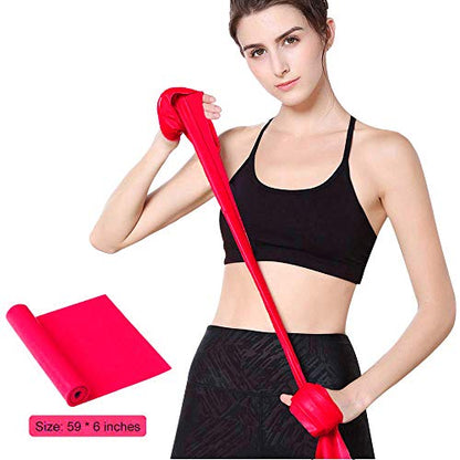 Resistance Bands for Working Out, Physical Therapy, Yoga & Pilates - color: Red