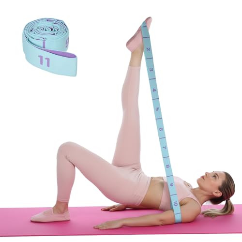 Flexibility Training Equipment, Stretching Band Stretching 11 Loops Leg Stretch Straps Yoga Straps for Physical Therapy Elastic Stretch Bands with Loop for Yoga, Pilates, Ballet, Dance and Fitness