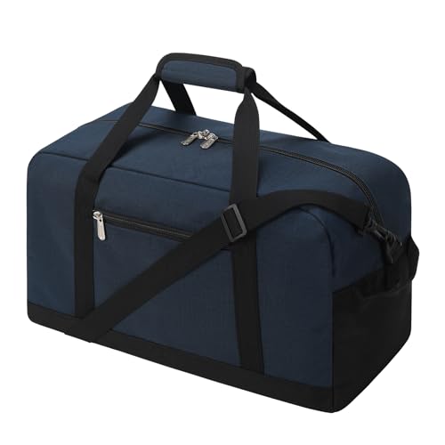 Apenze Small Gym Bag 18 inch Carry On Duffel Bag for Weekender Travel - Navy Blue - color: Navy Blue, size: 18inch